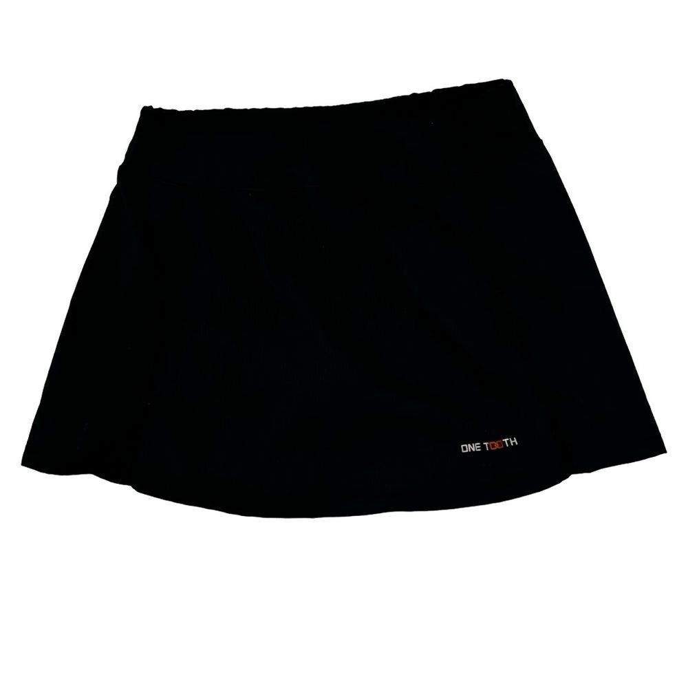 One Tooth Black Skort Elastic Waist Athletic Wear SZ XL